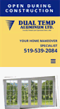 Mobile Screenshot of dualtempaluminum.ca